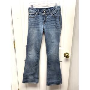 Silver Jeans Suki Flap Low Rise Boot Cut Stitched Medium Wash Women's Size 29 32